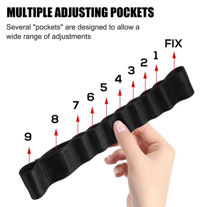 VOFONO 2 PCS Updated Heavy Duty Strong Adjustable Door Limiting Check Strap with Zipper Perfect for Jeep Wrangler Black Pack of 2 - Image 2